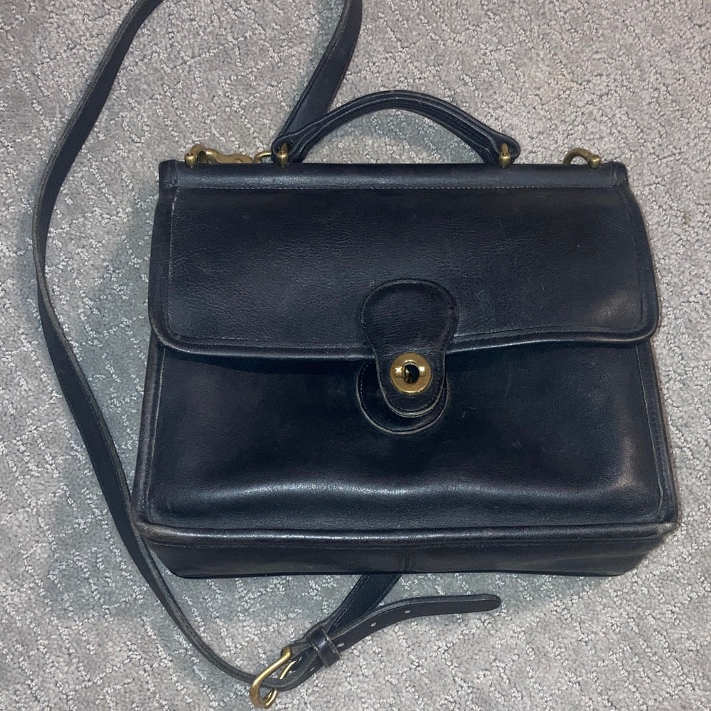 Coach Black Leather Crossbody Bag